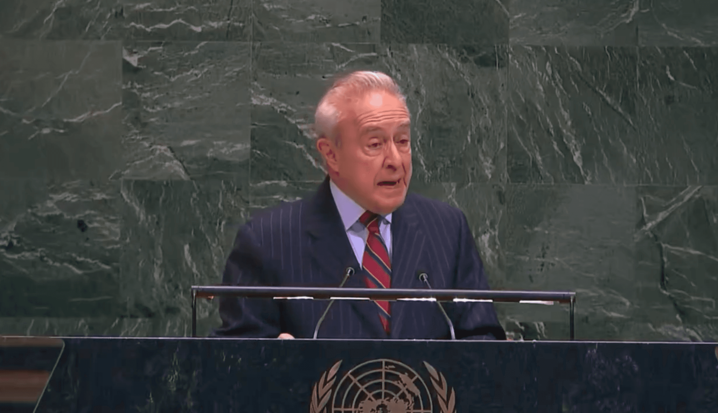 Hector Vasconcelos addressing a speech