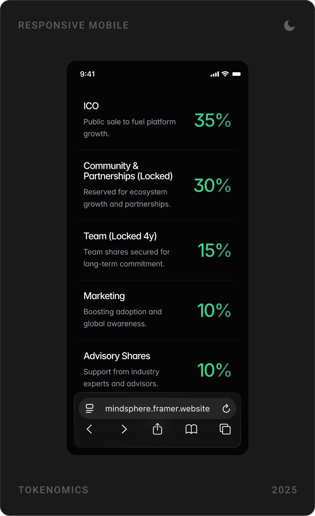 Futuristic AI Tokenomics Mobile Design