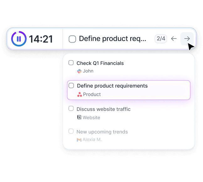 Know exactly what’s next by checking the Focus timer widget
