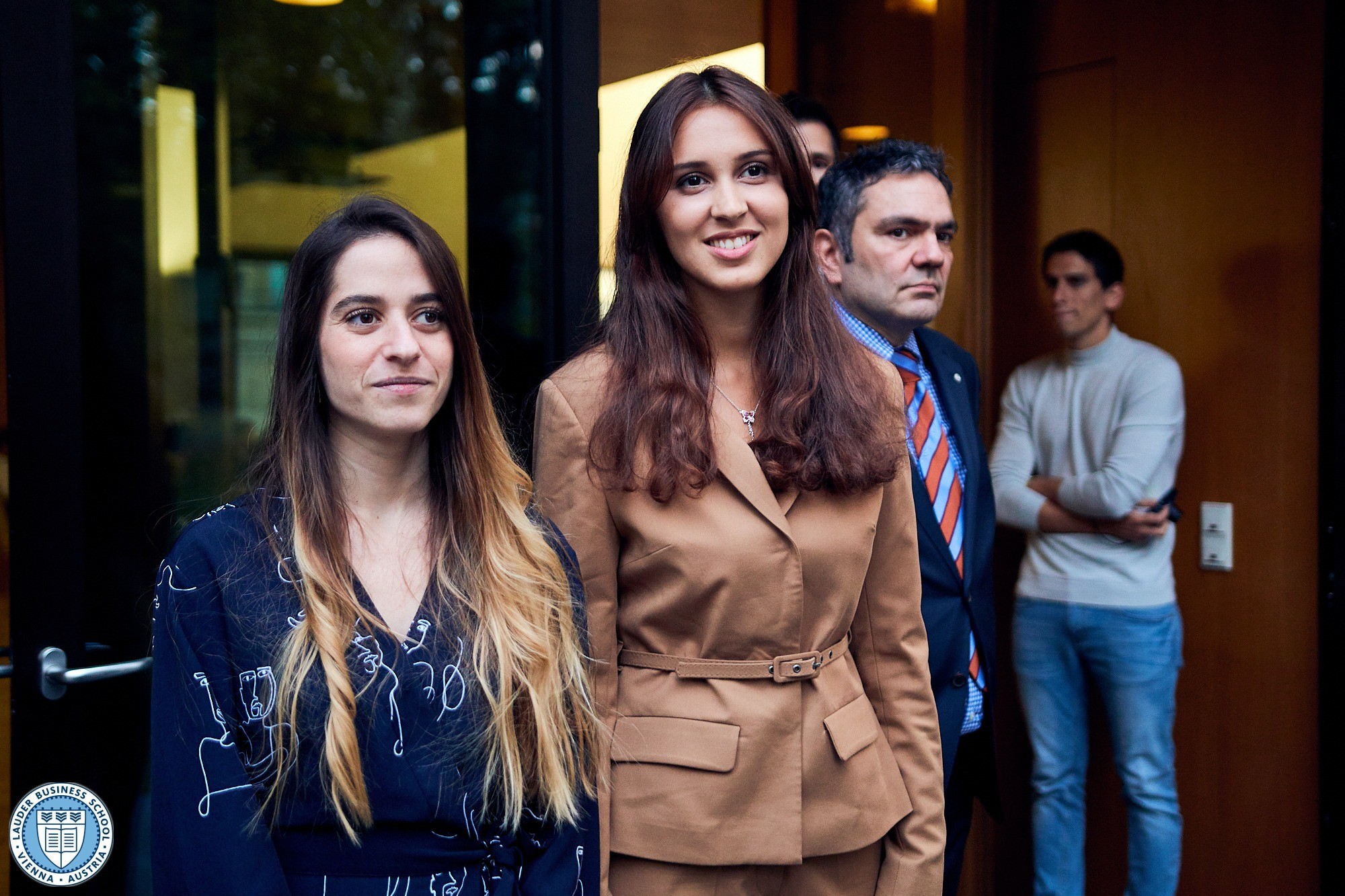 LBS students welcoming Founder and President Ambassador Ronald S. Lauder