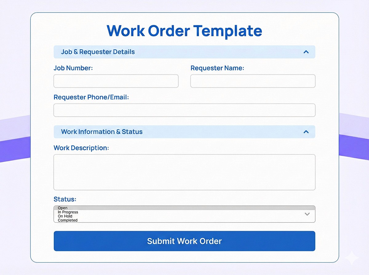 Work Order Template