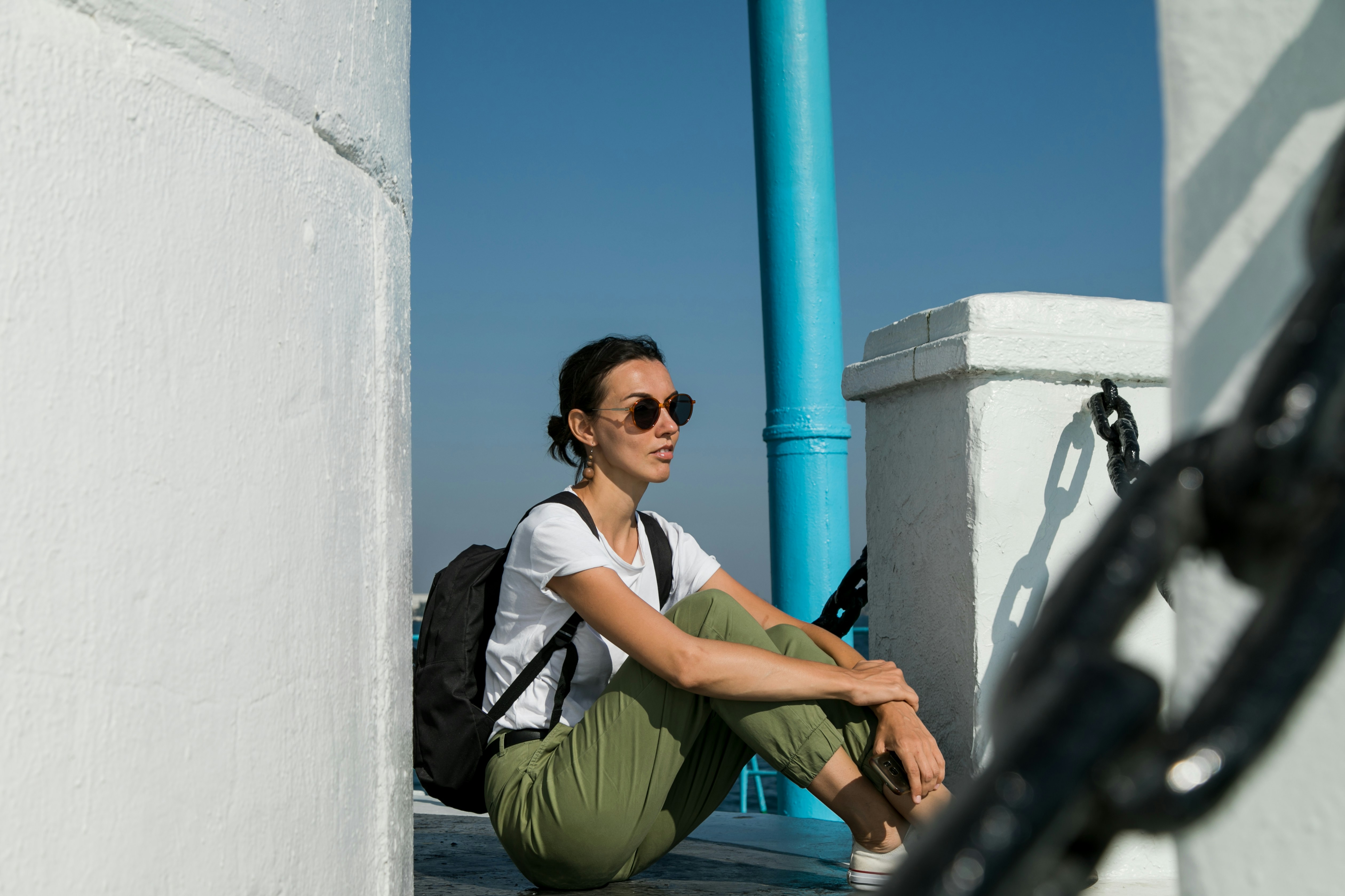 person getting a nice view - Preppy outfit