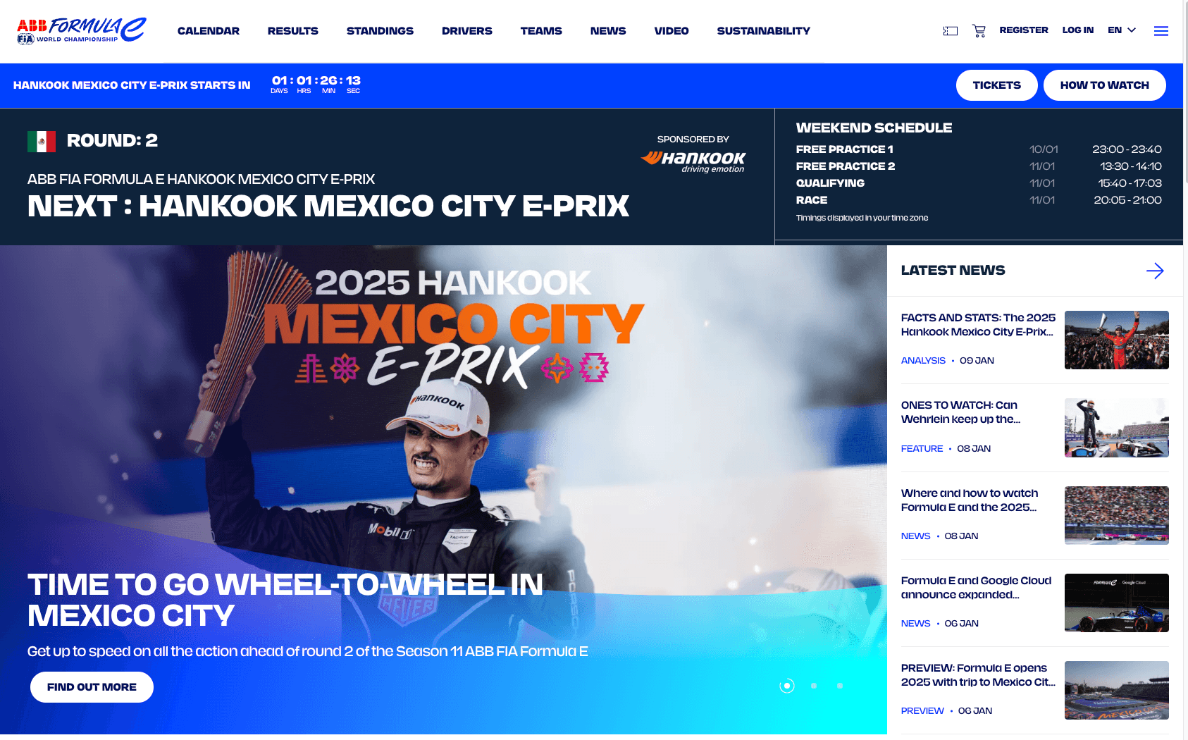 Formula E website