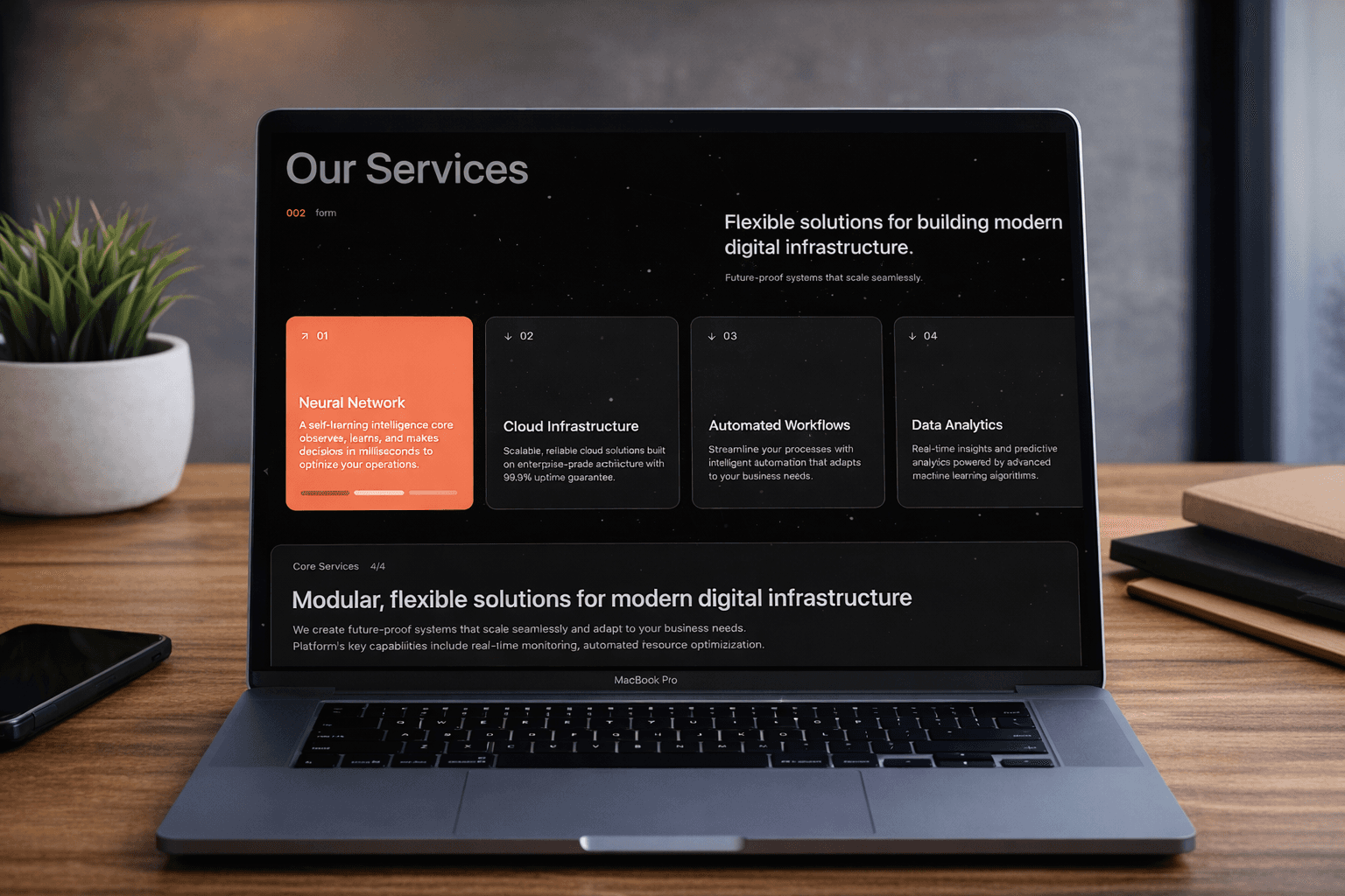 A bit strange, but in some situations extremely useful mockup of a business card lying next to a piece of plexiglass. Perfect visualization for presenting all kinds of projects that you want to highlight and show in your portfolio.