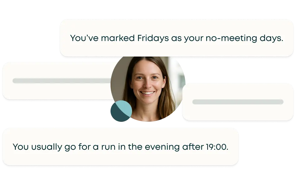 FreeMe assistant suggesting actions based on recurring habits.