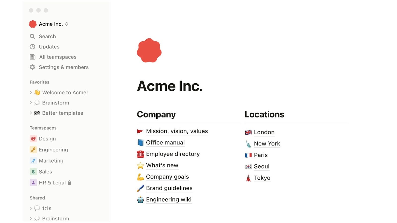 Notion's flexible workspace for organizing knowledge