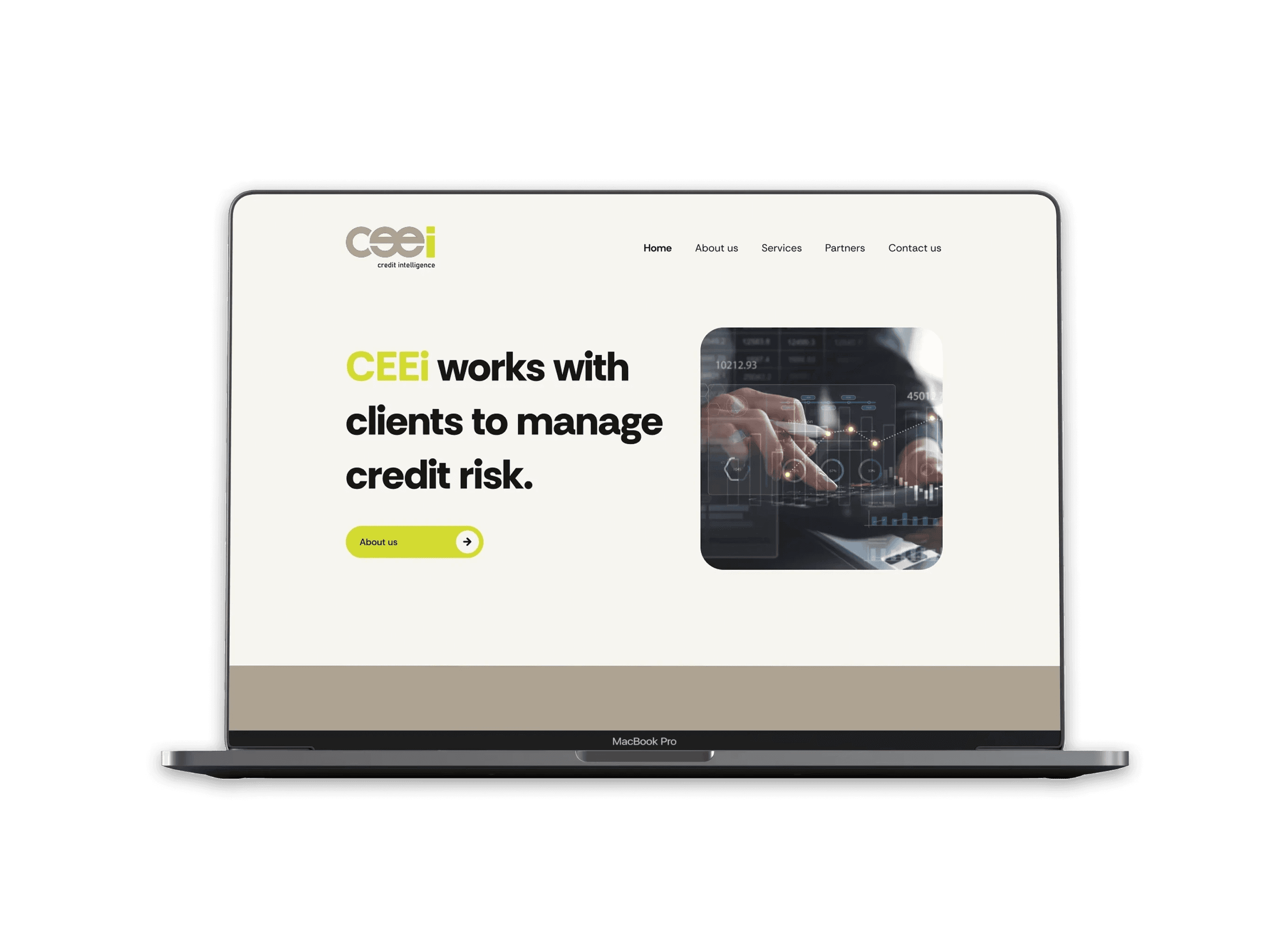 redesigned homepage design on macbook