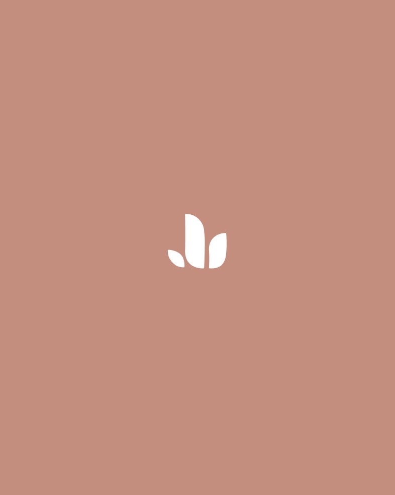 White logo on brown background for plant nursery