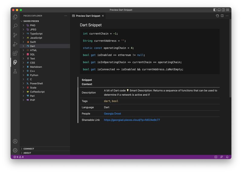 Shareable links in the VS Code Markdown preview.
