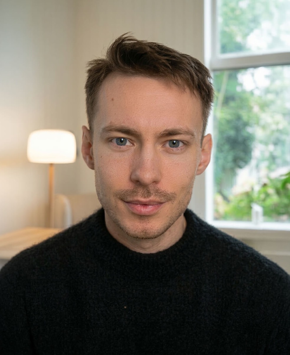 Portrait of portfolio creator – front view