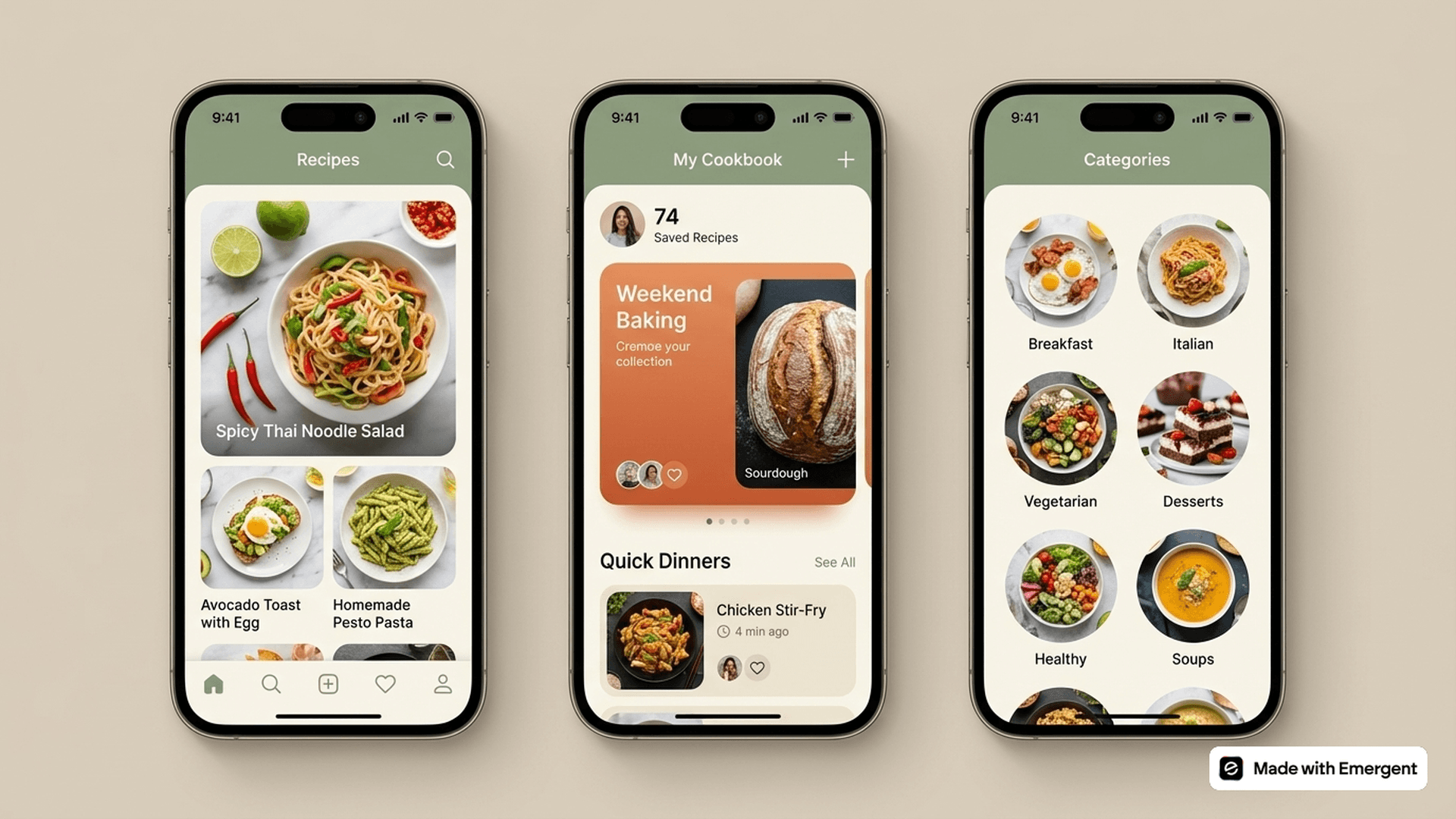 Receipe Organizer App Made with Emergent