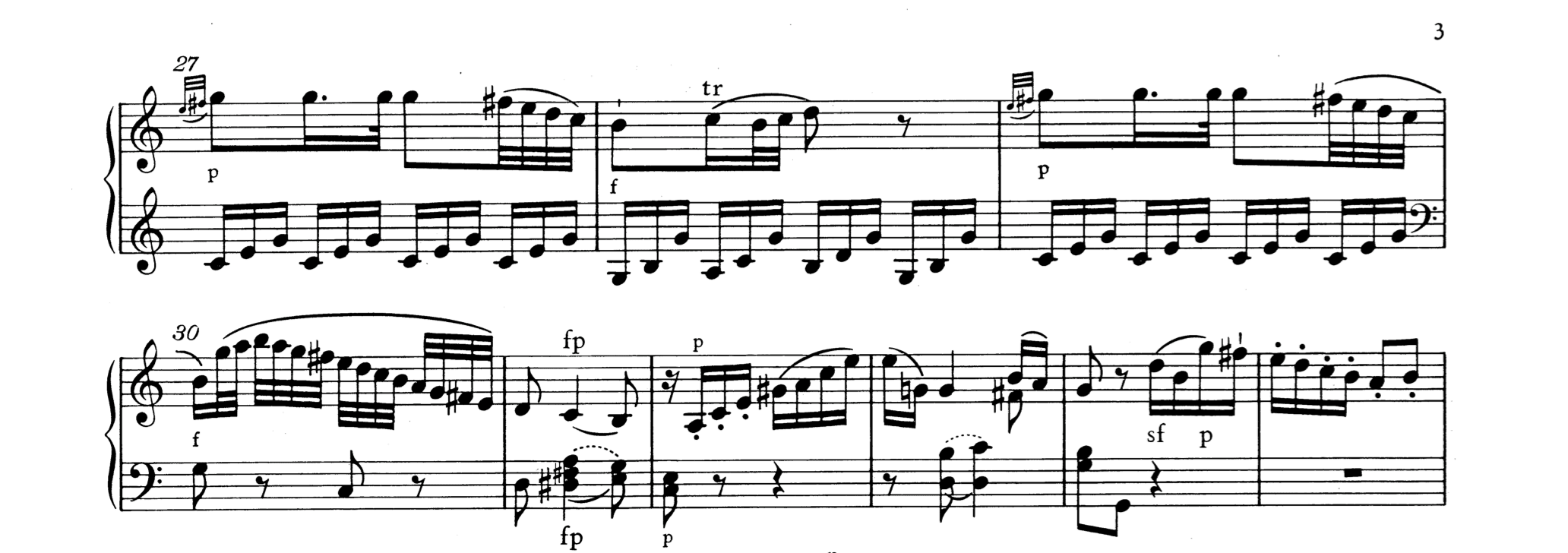 Mozart, Wolfgang Amadeus. Piano Sonata in C KV 330, 1st Movement:Allegro moderato.