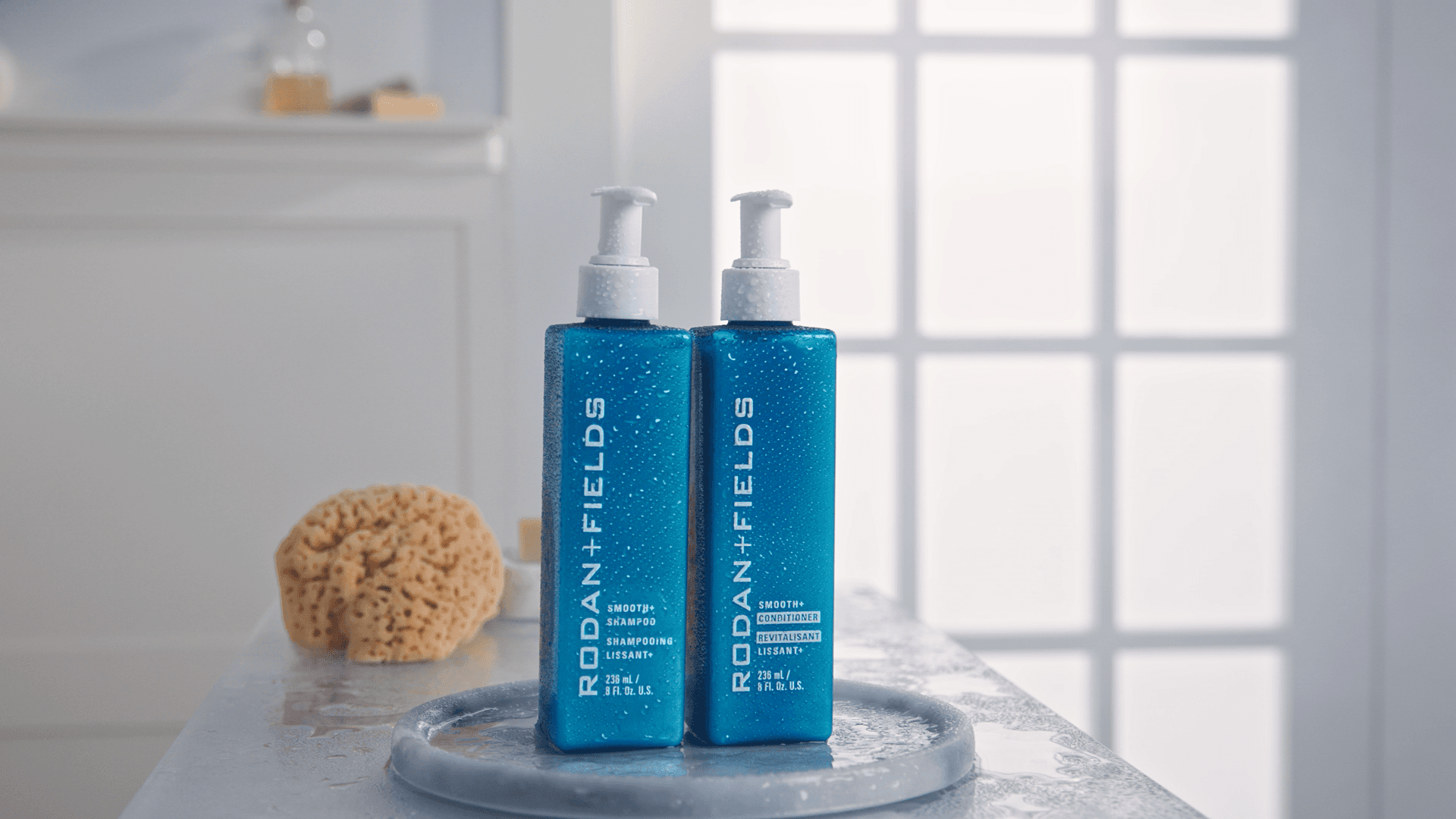 Close-up of Rodan + Fields products