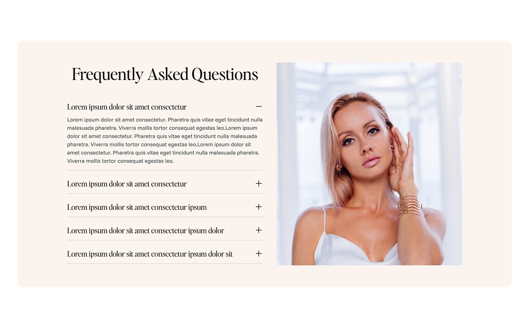 FAQ Secion with/without Photo