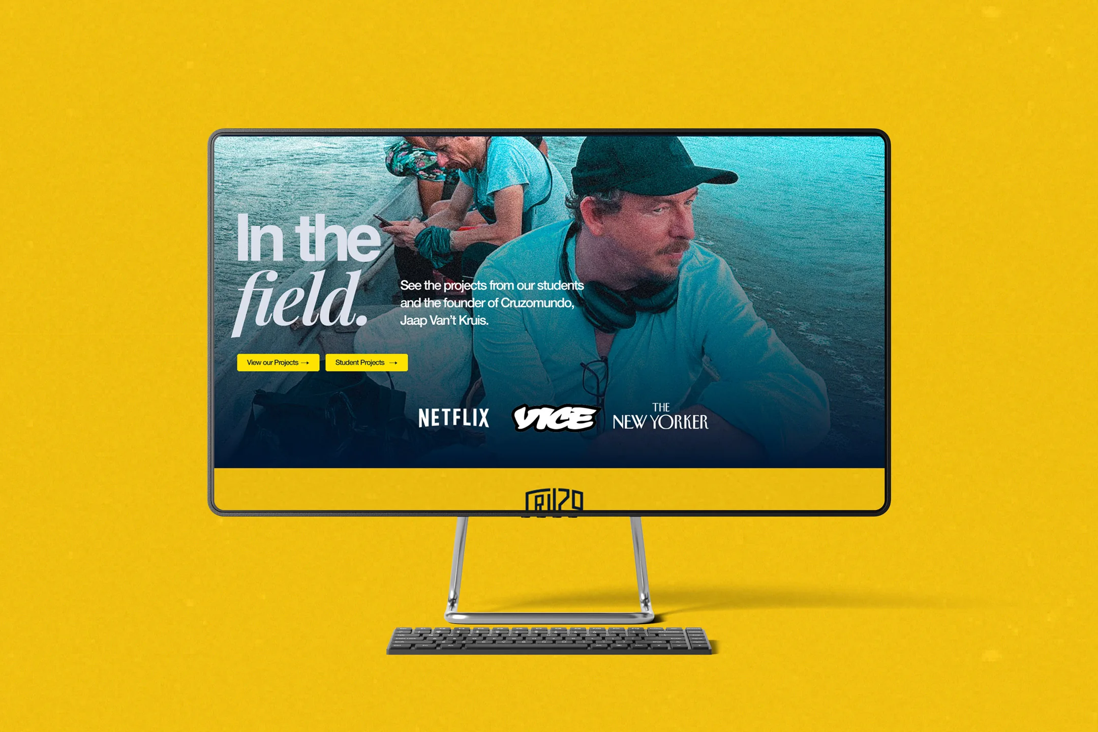 In The Field Section of website mockup