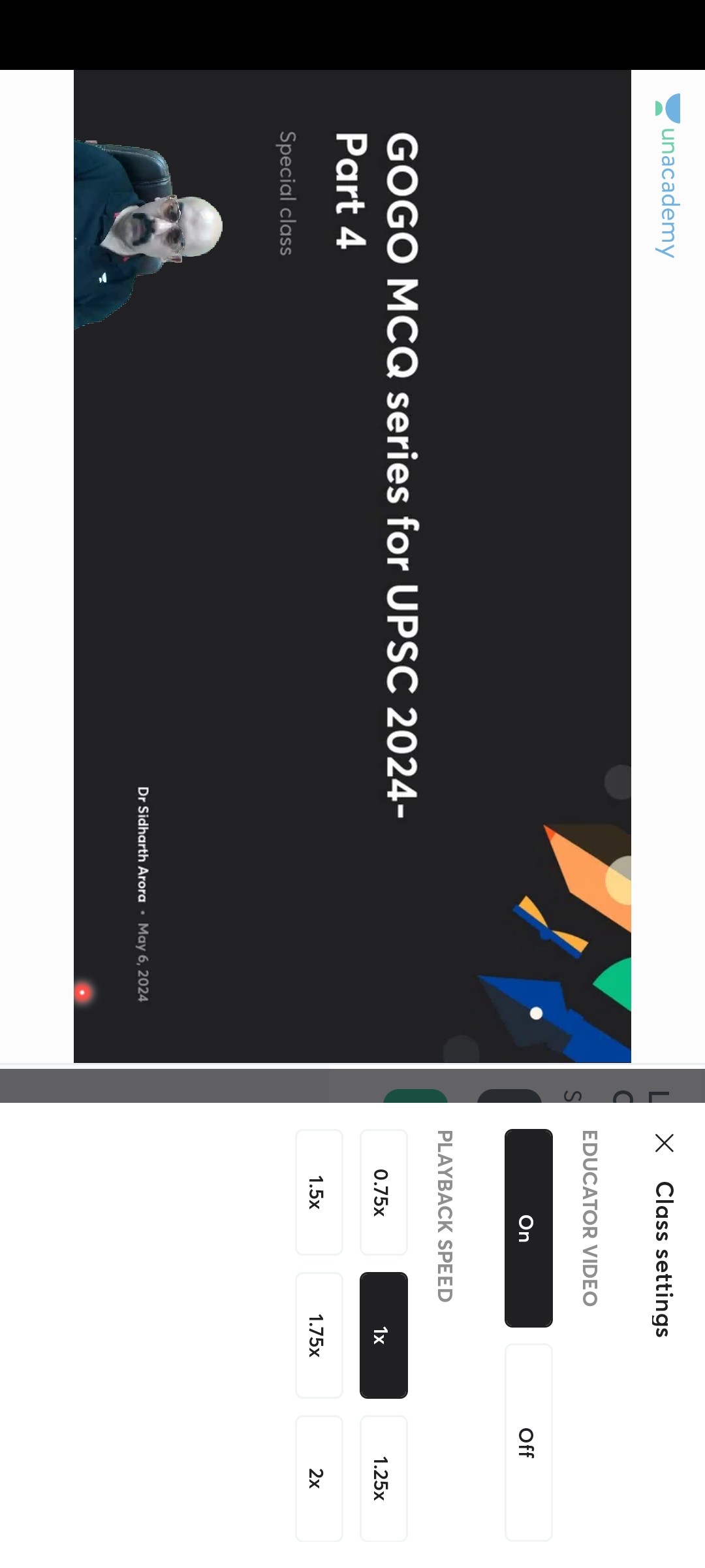 Unacademy Class Screen