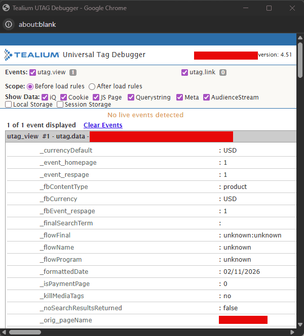 Tealium Implementation Debugging