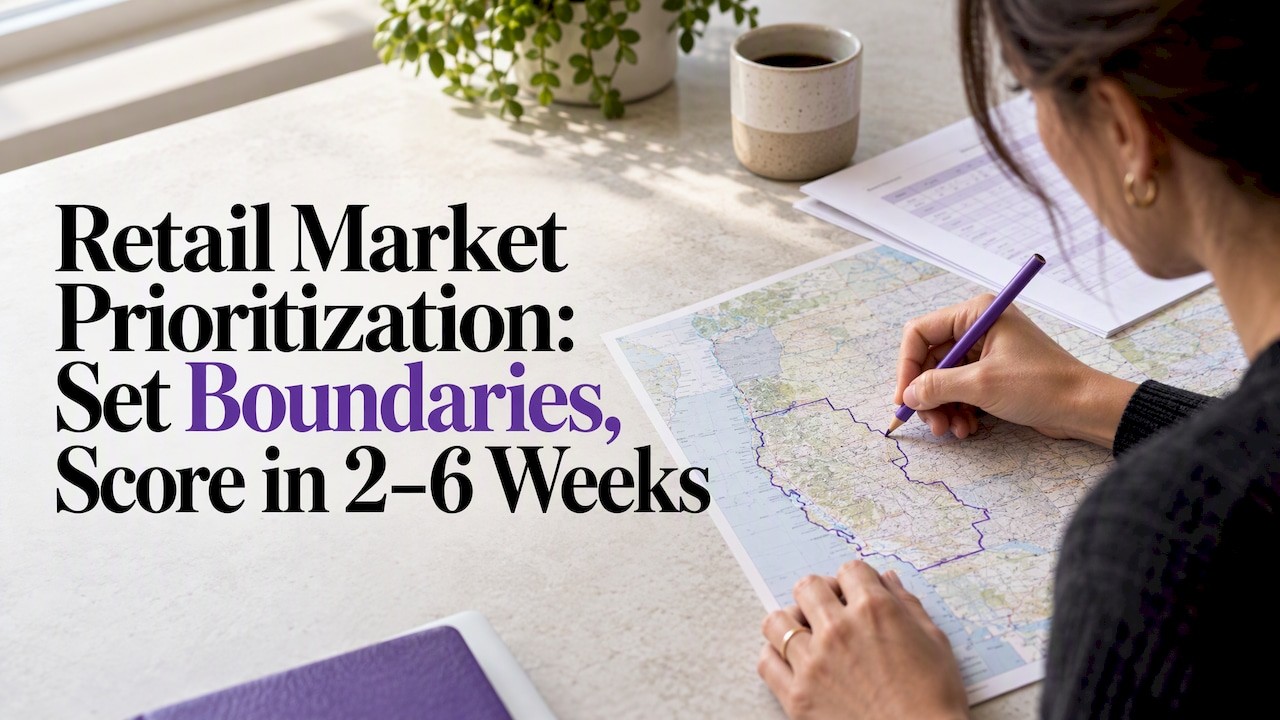 Retail Market Prioritization: Set Boundaries, Score in 2–6 Weeks