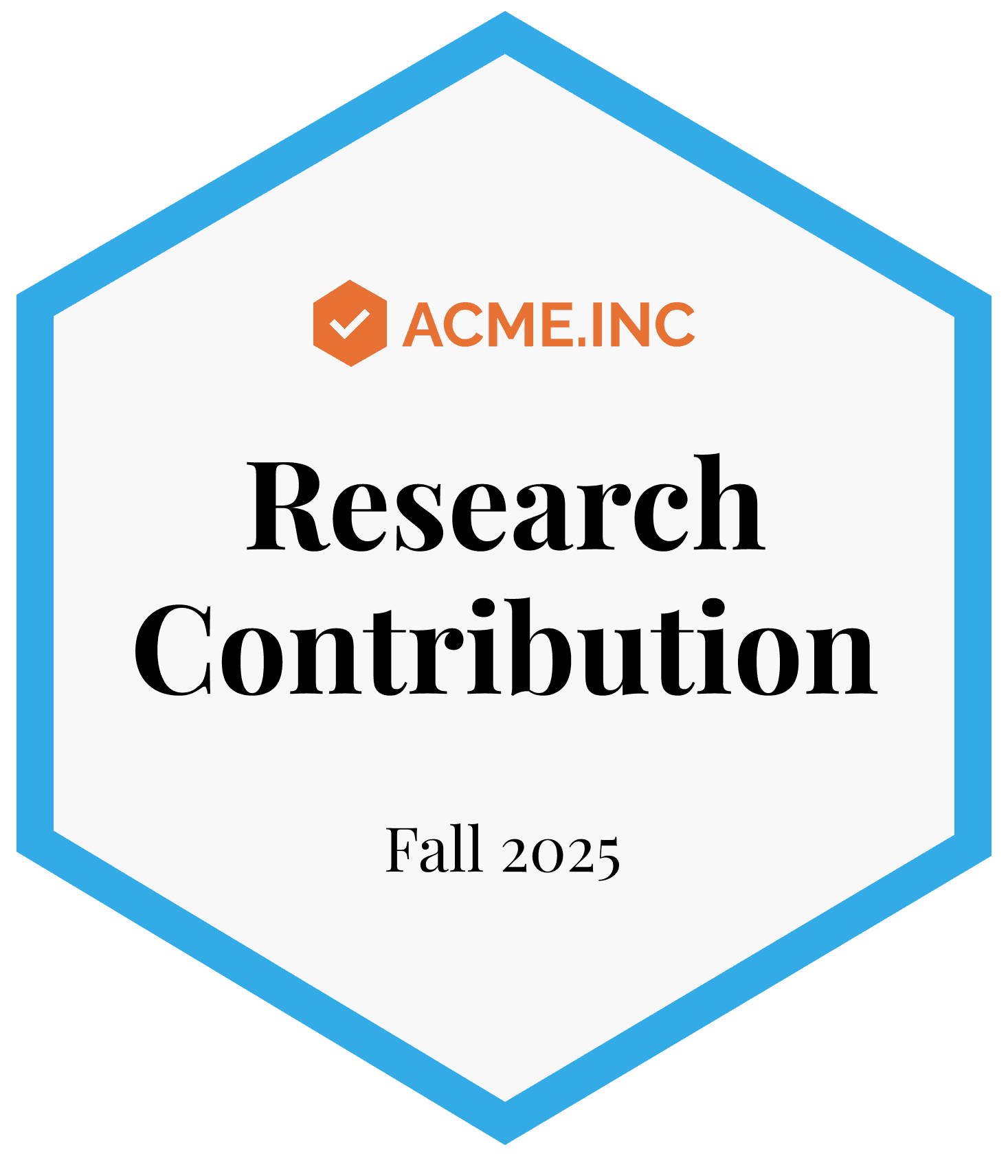 Wauld - Professional and clean blue appreciation badge template