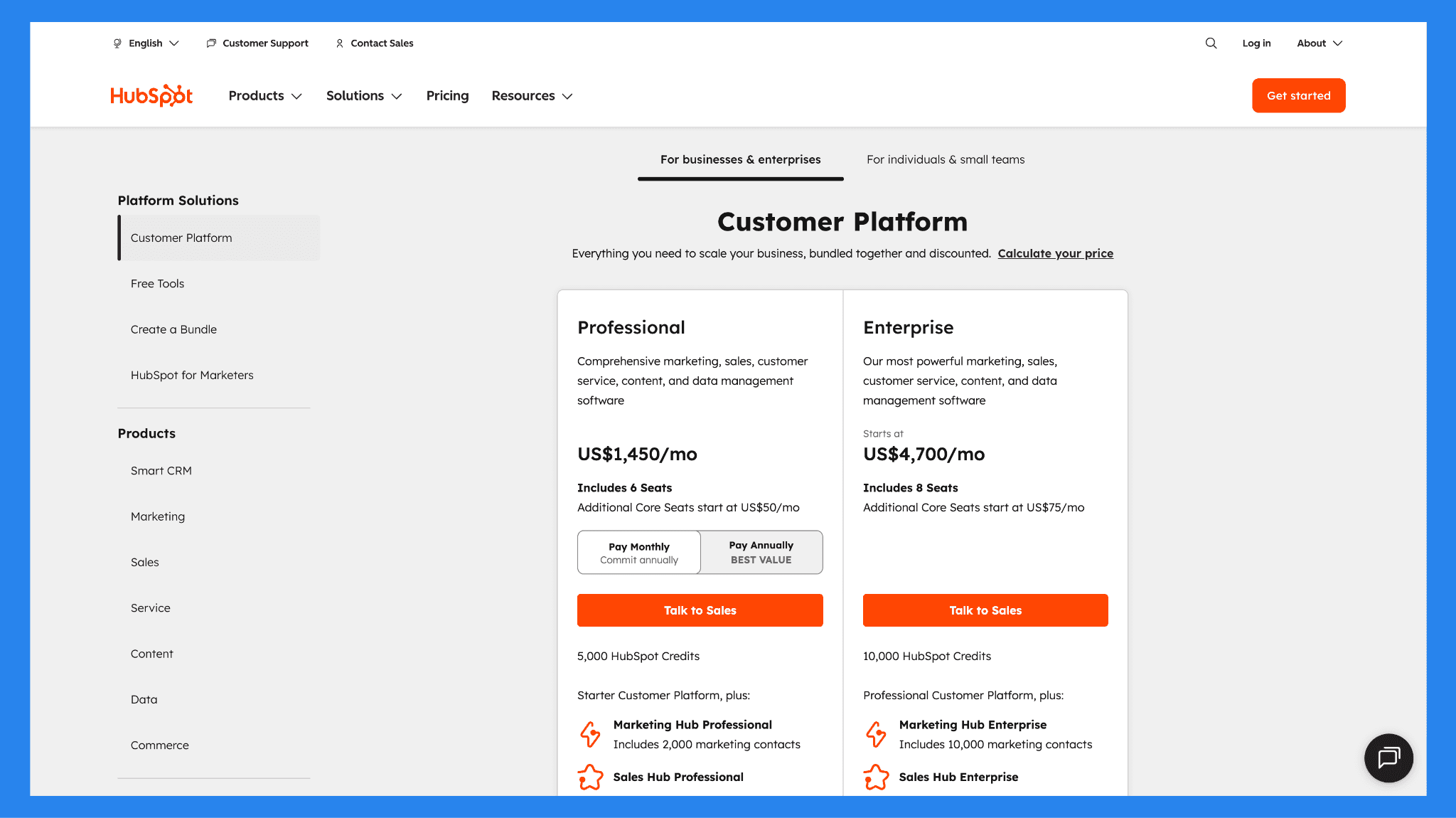Hubspot Pricing Plans