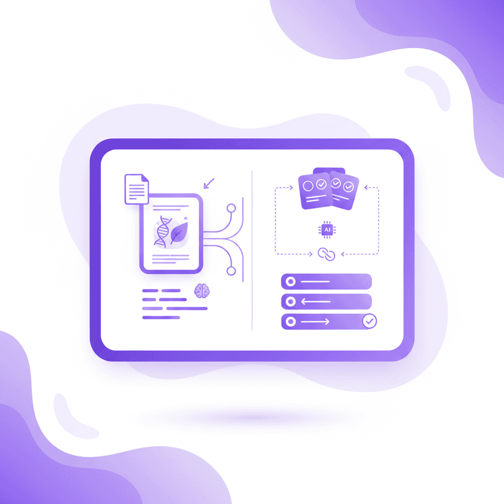 Penseum dashboard generating automated flashcards from a college syllabus