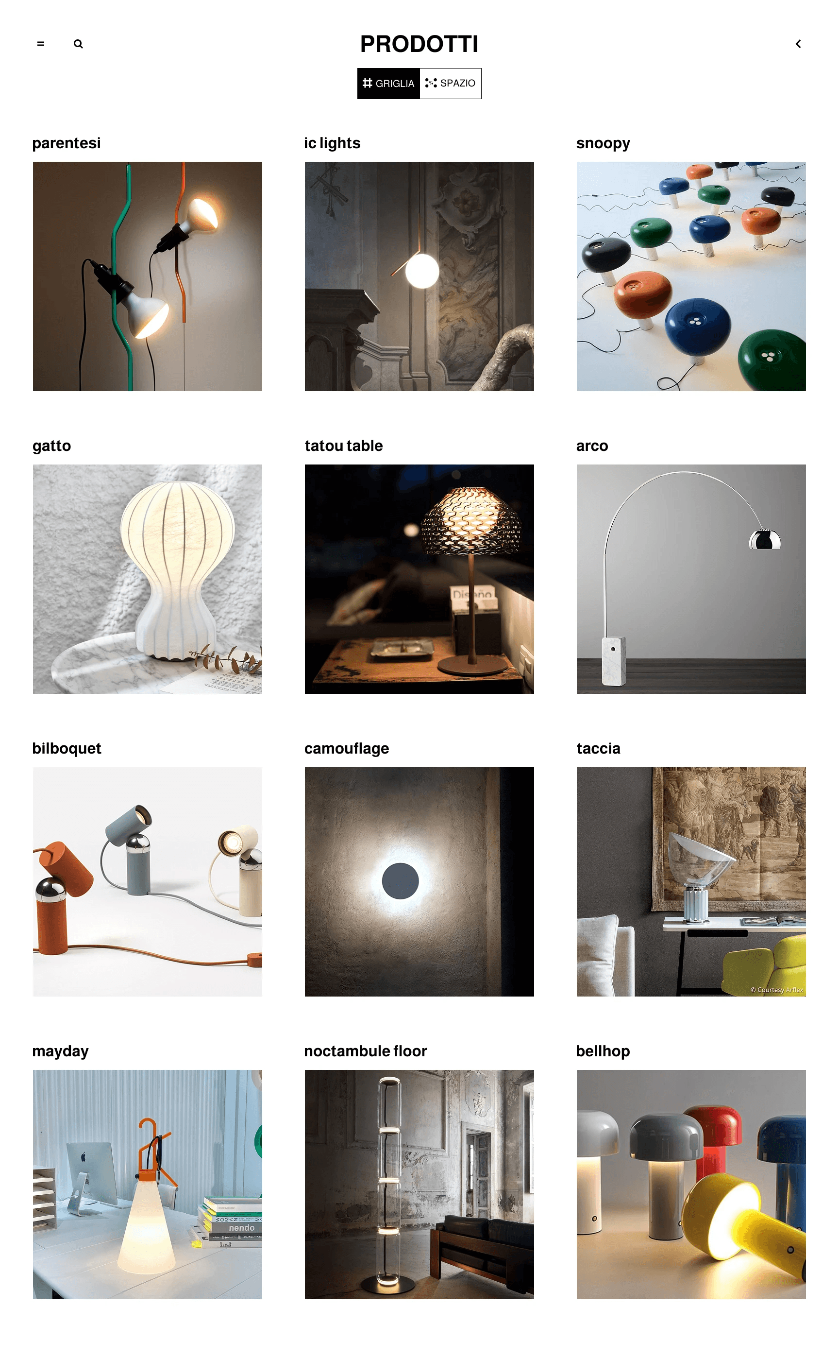 Flos redesign - product page