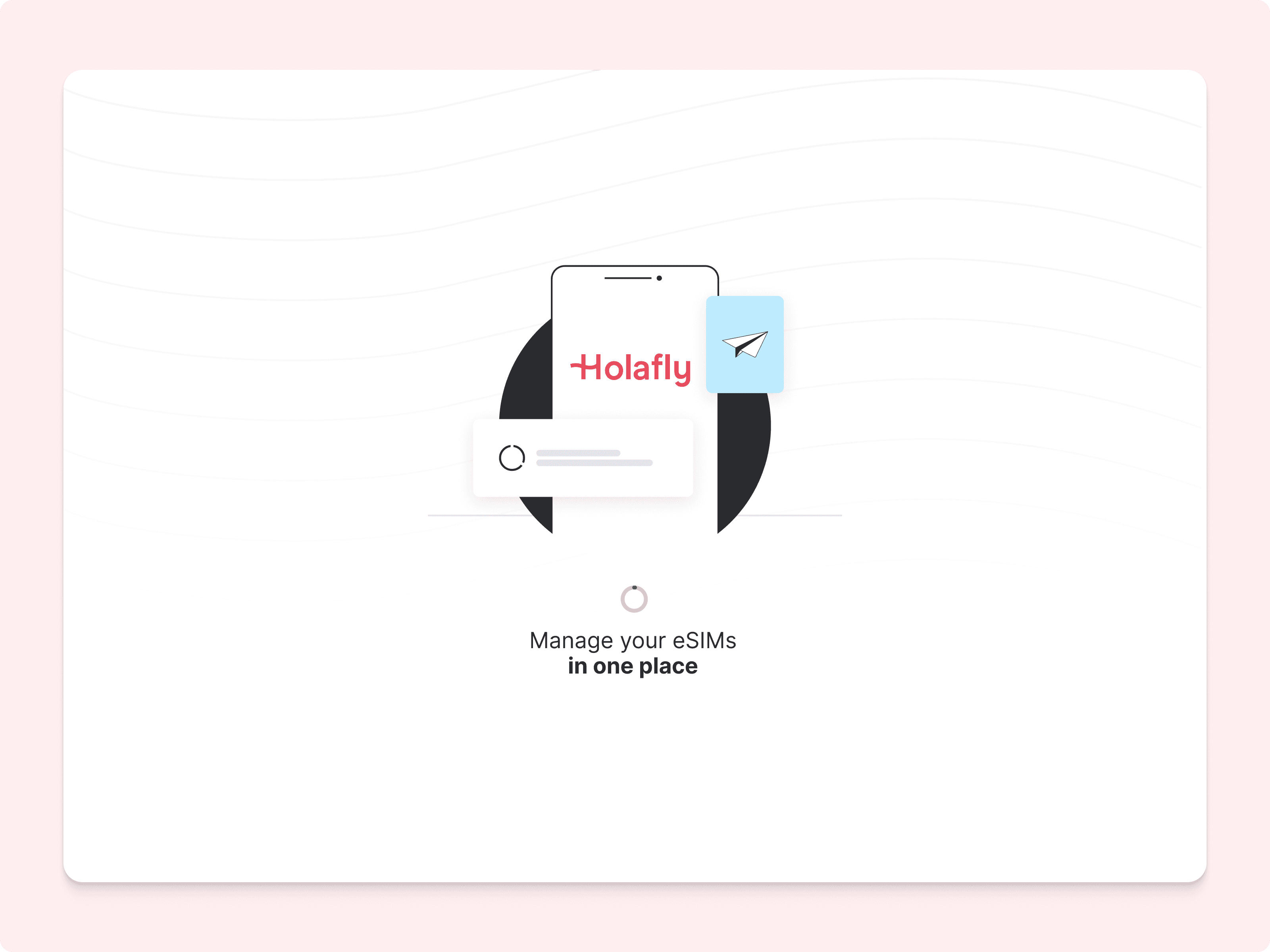 Holafly customer platform loading splash screen