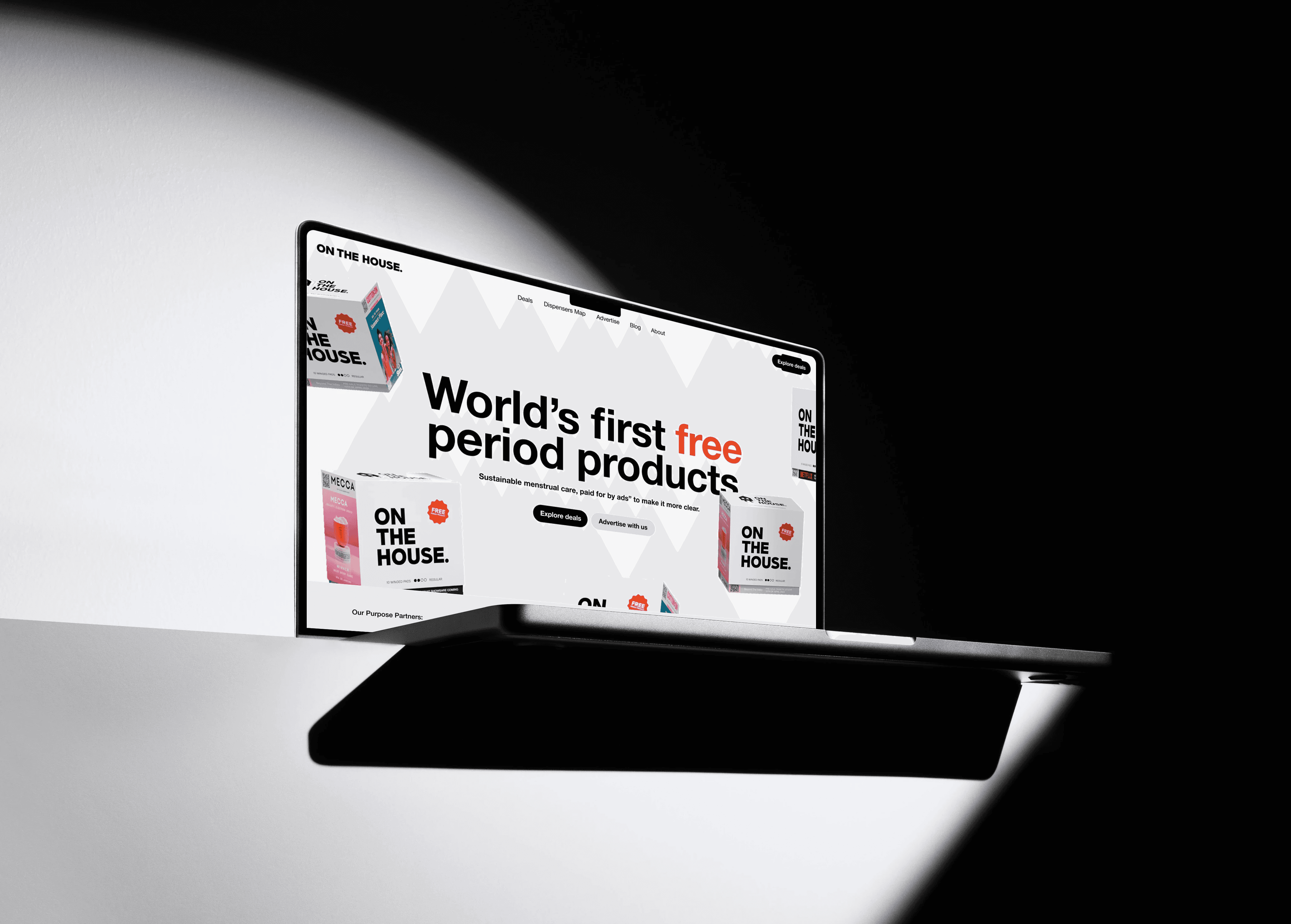 on the house website landing page