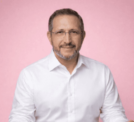 Happy customer giving feedback on her results