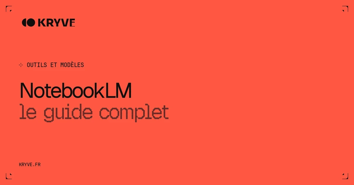 NotebookLM (Gemini Notebook) : couverture Kryve, catégorie Outils et modèles