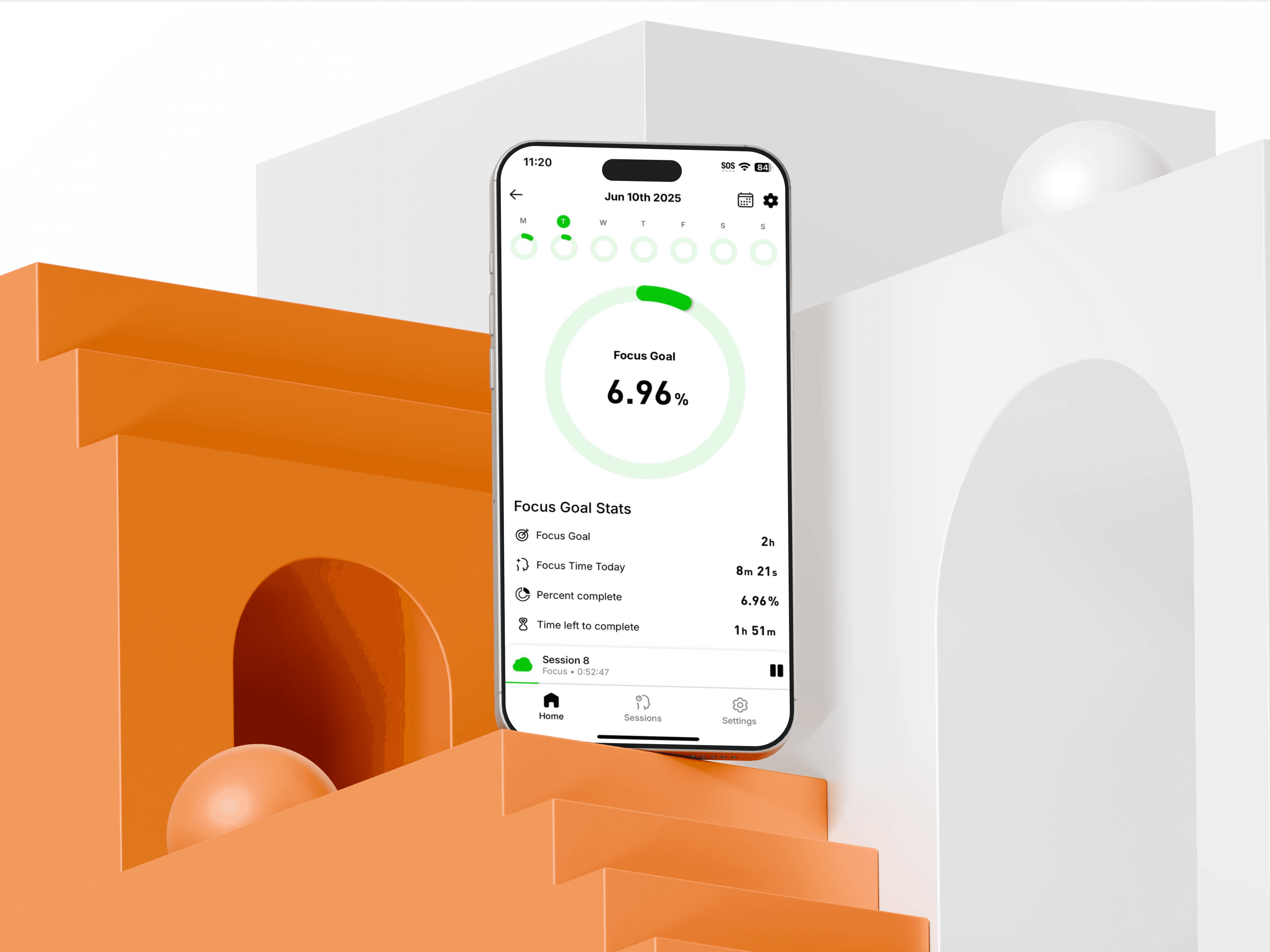 a cell phone with the yellow orange