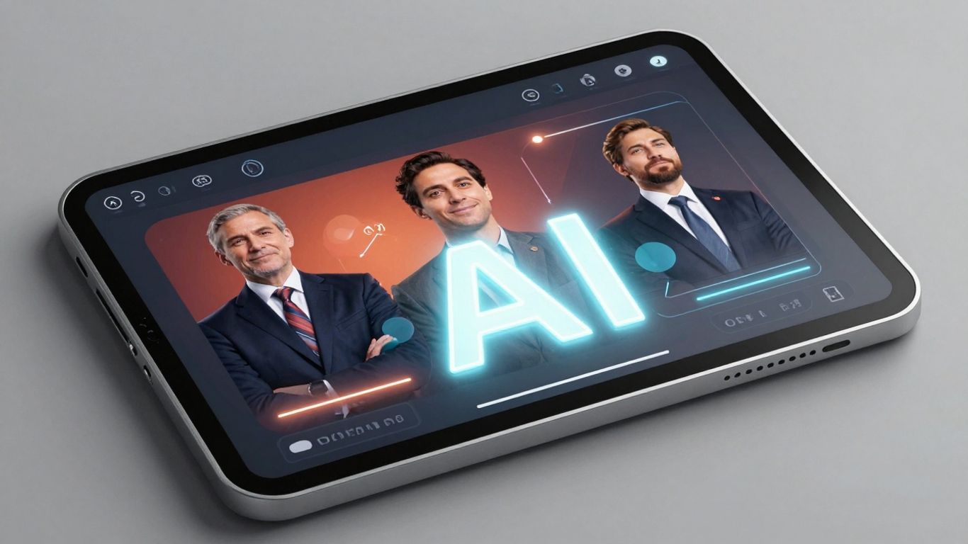 Modern political ad platform with AI creative elements.