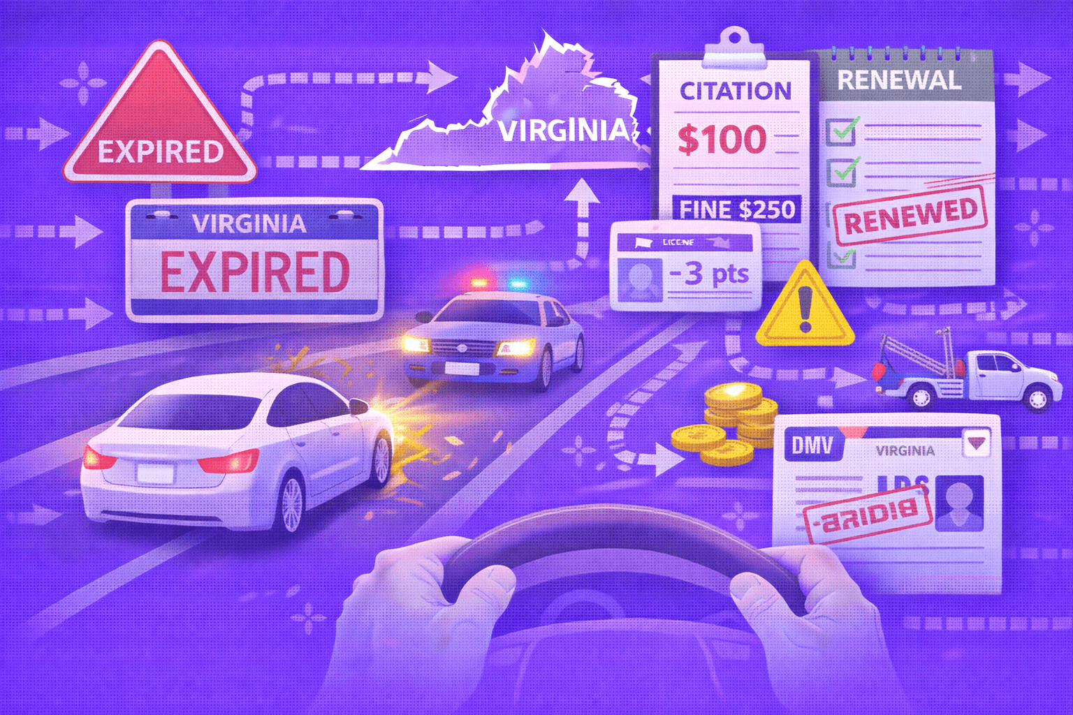 Virginia Expired Registration Ticket: Fines, Penalties & Next Steps