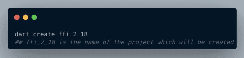 Dart create command in the terminal for a Dart CLI App