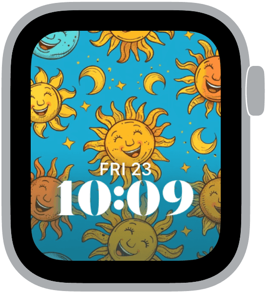 an apple watch face from the summer patterns 2024 collection