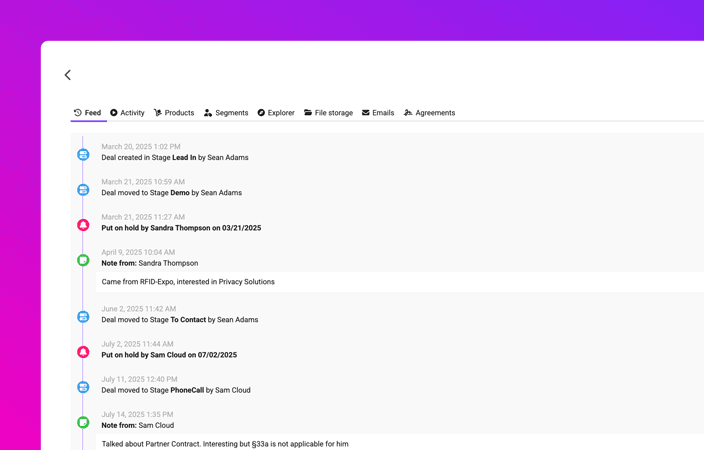 Contact Feed