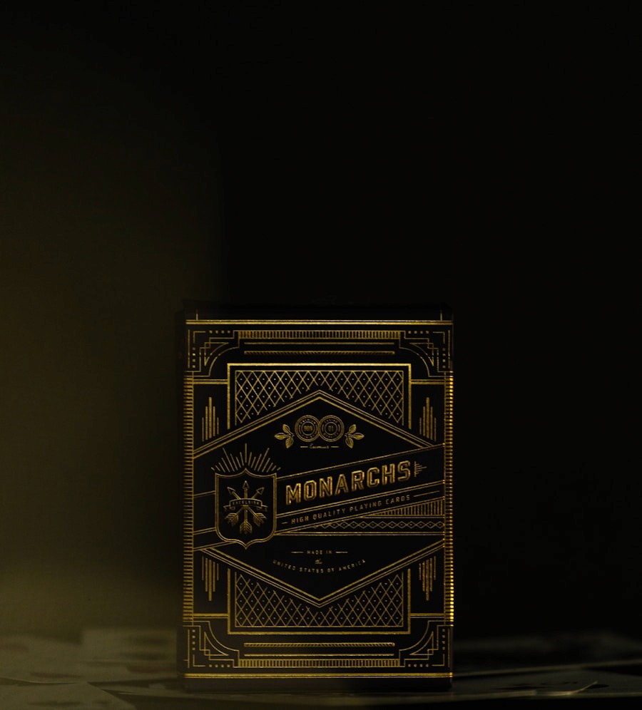 Black and gold collectible card placeholder