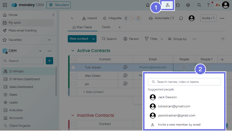 Overview of how you can invite members to your Monday.com workspace.