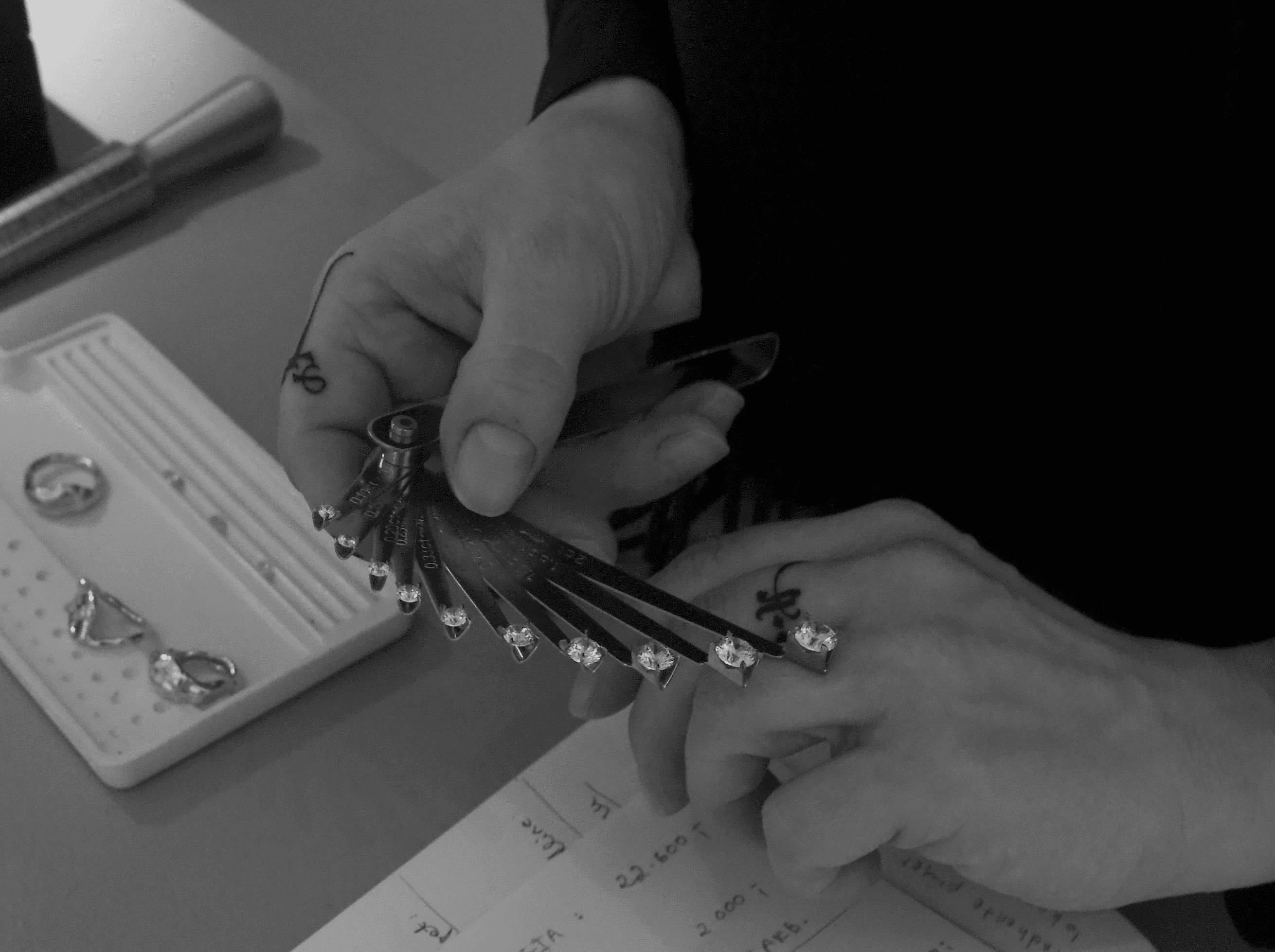 A close-up of a shelf with ceramic vases on it