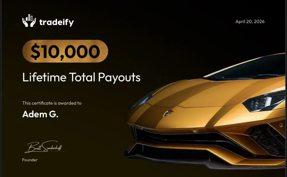 Preuve de payout Tradeify d'un membre LST