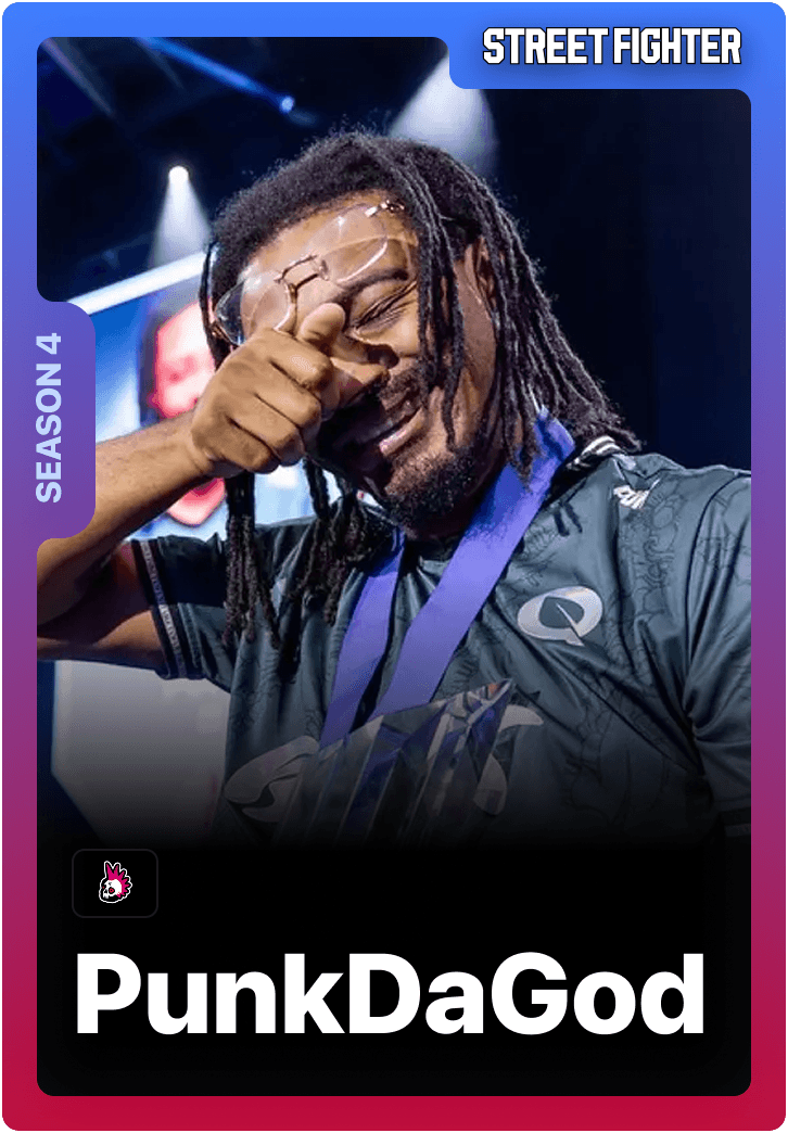 PunkDaGod Street Fighter 6 professional player featured on 1v1Me live staking app