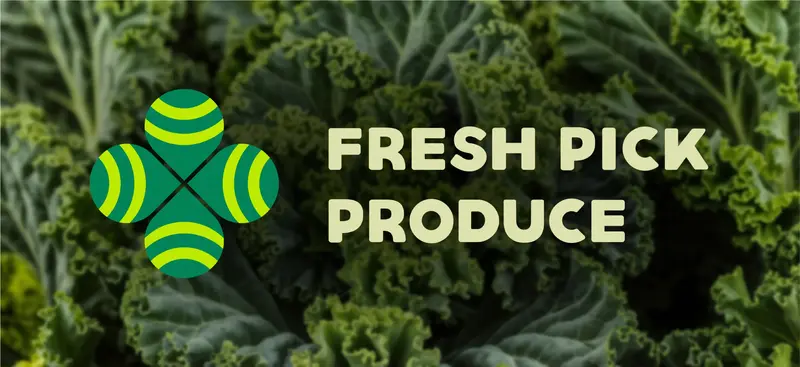 fresh pick produce vegetables fruits natural organic brand identity logo branding graphic design design modern minimal profession digital creative agency marketing advertising mauritius