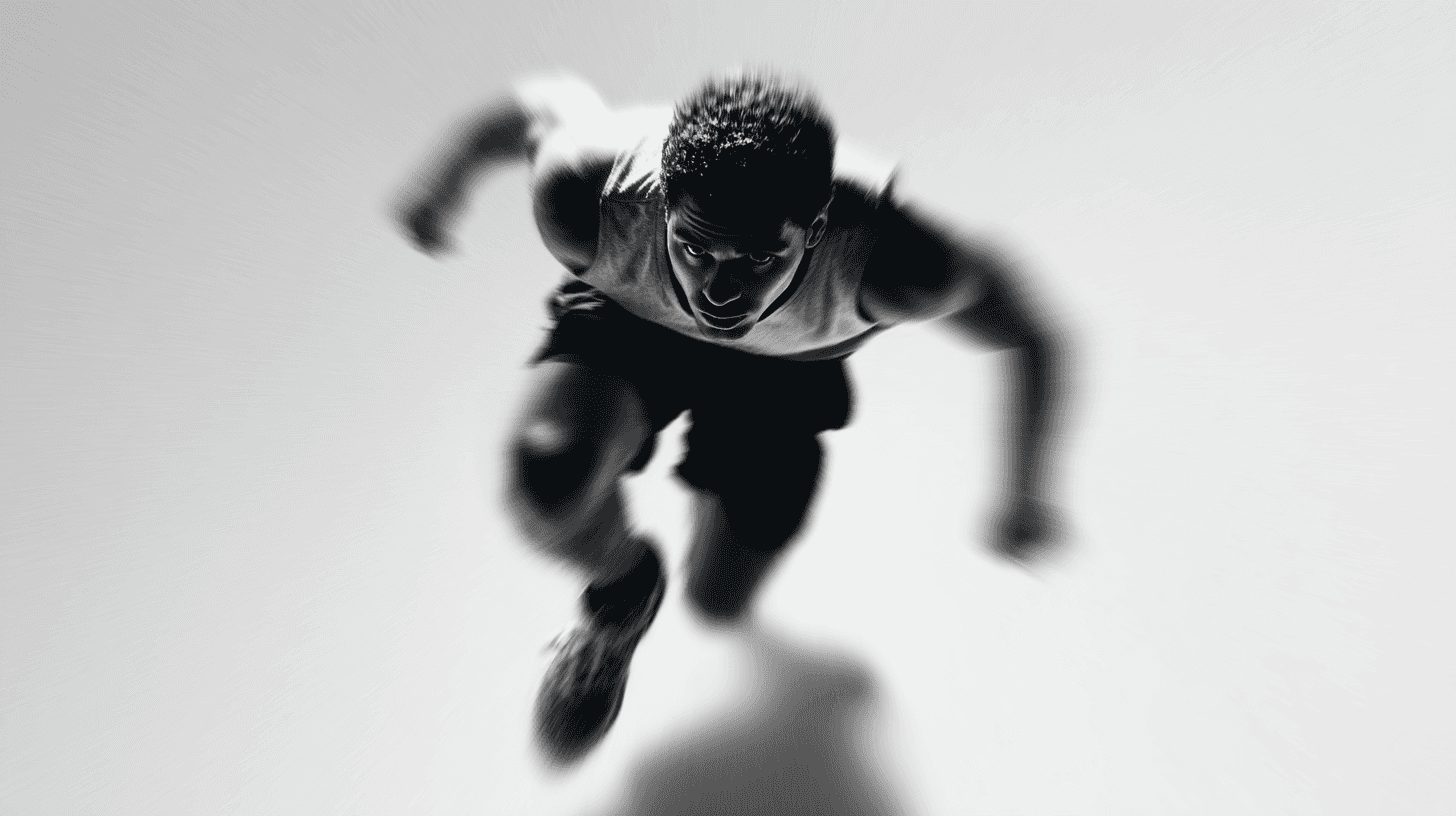 Athlete in dynamic motion representing mobility and stability assessment and movement testing
