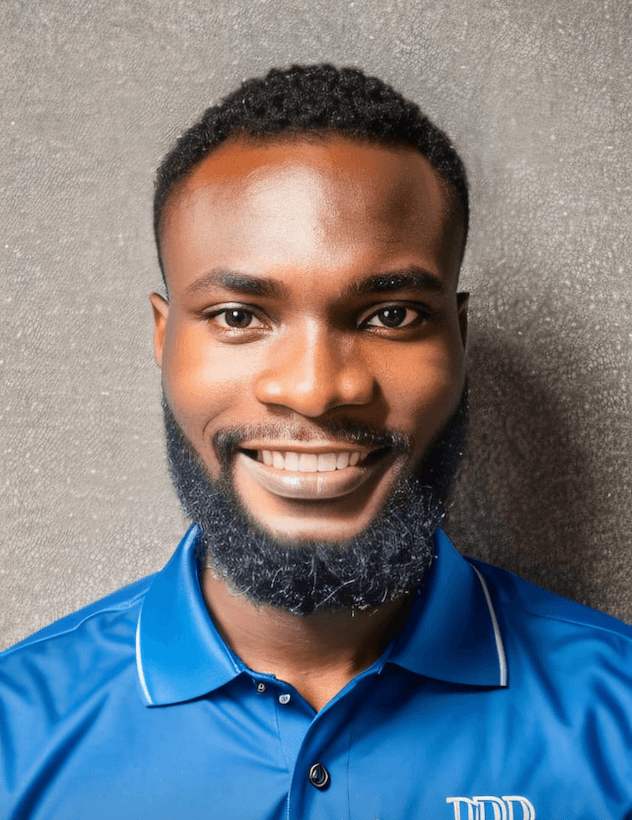 A portrait of a young man smiling