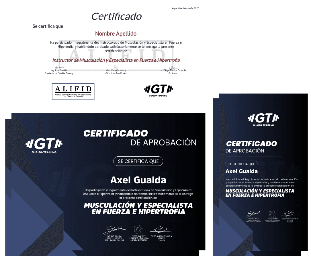 certificado instructor de musculacion