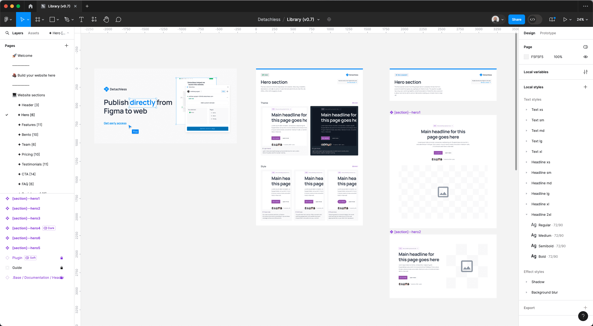 Detachless Free Figma UI kit Figma interface