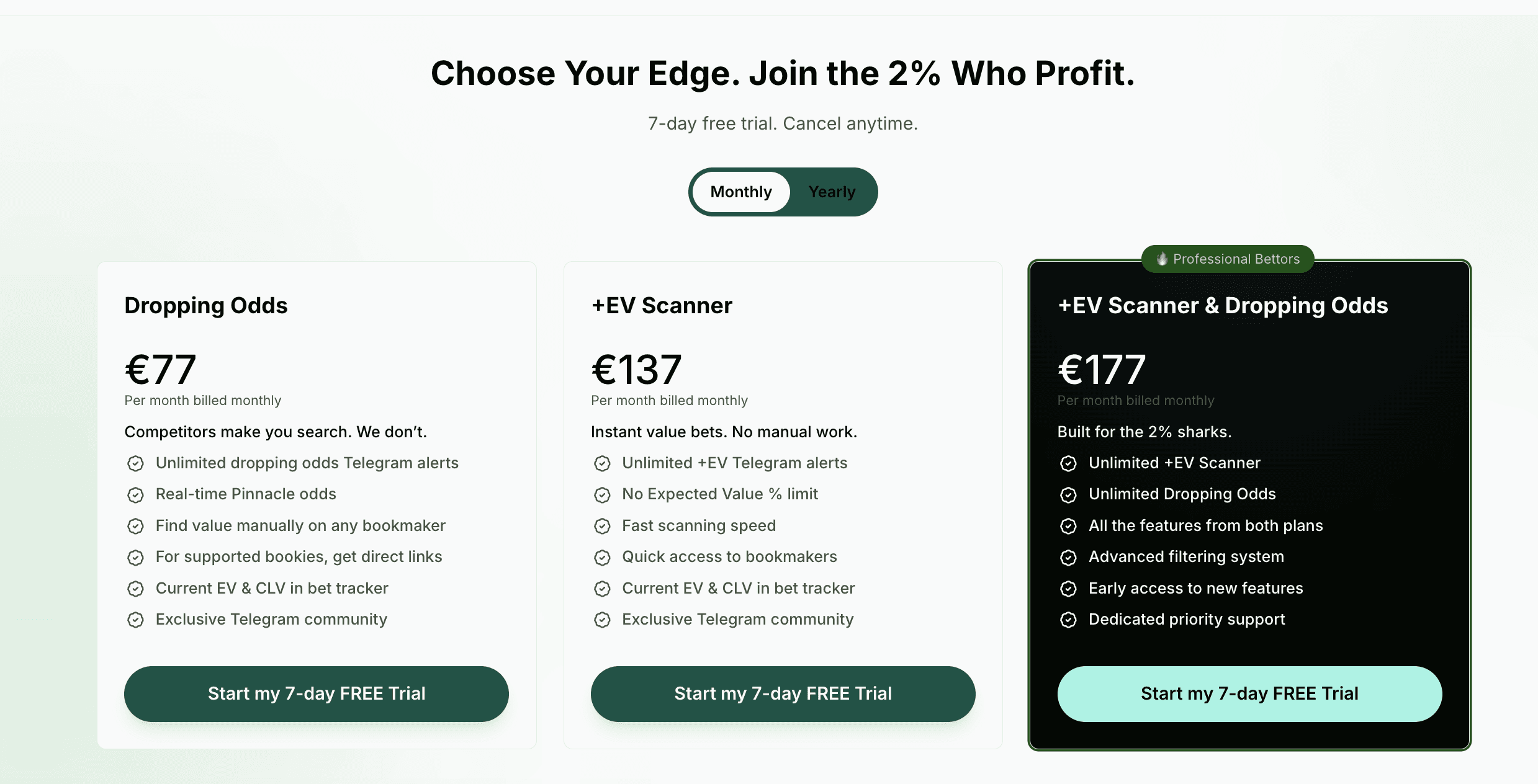 ValueBetFactory pricing