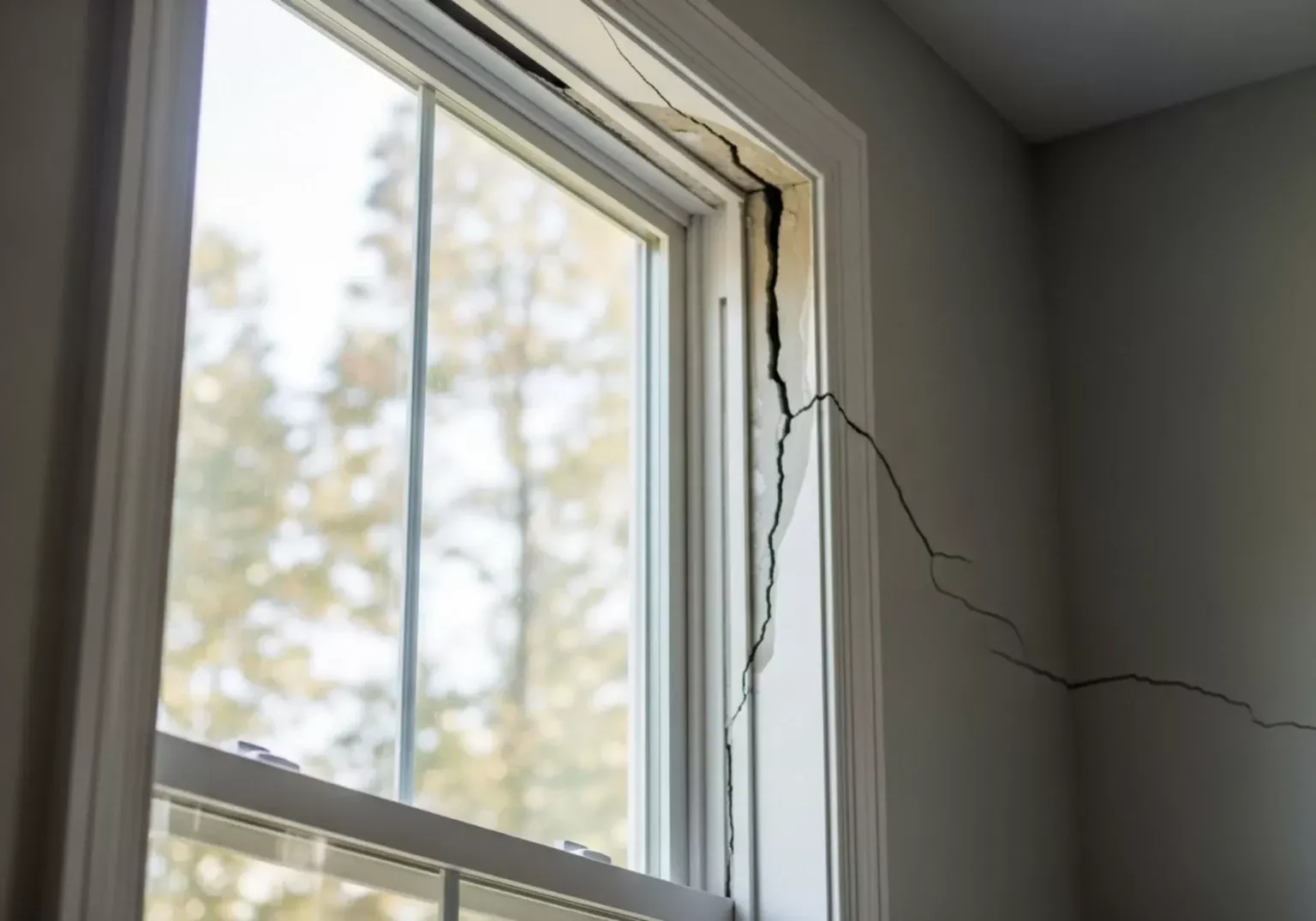 Cracks originating from window frames