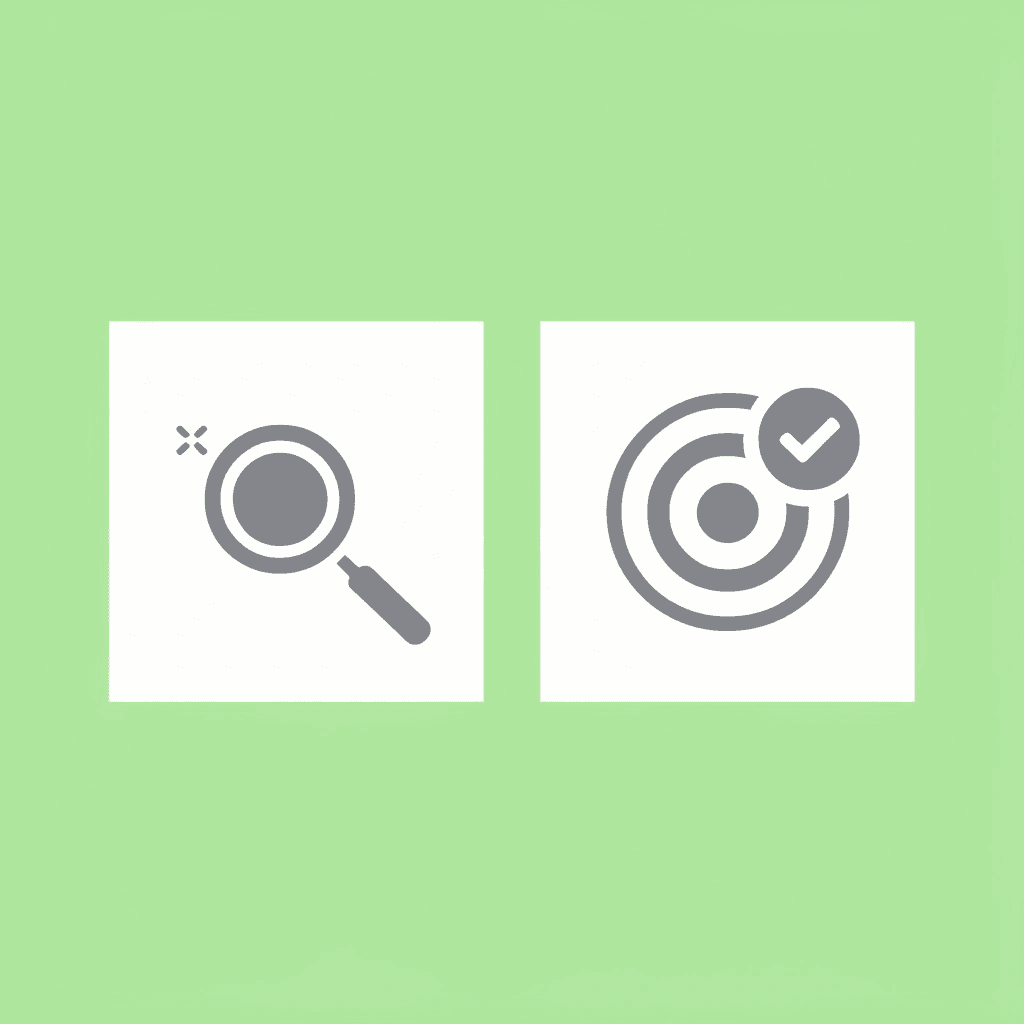 Before and after comparison: left side shows scattered generic scholarship lists, right side shows focused personalized recommendations