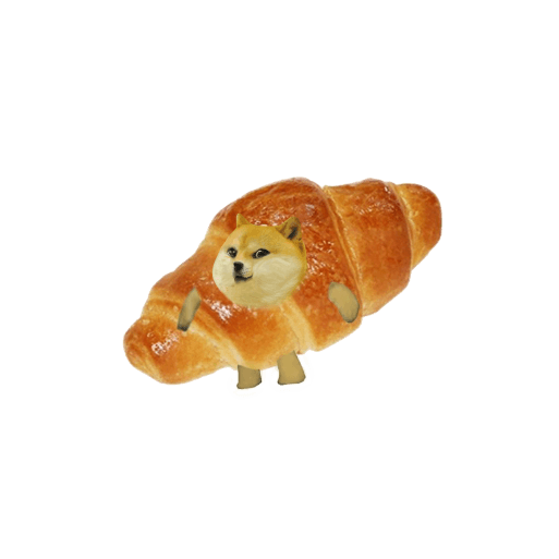 Baby Doge in Croissant